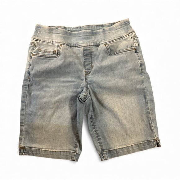 Womens Croft & Barrow Light Wash Denim Bermuda Shorts Size 6 Made In Bangladesh - Picture 2 of 6